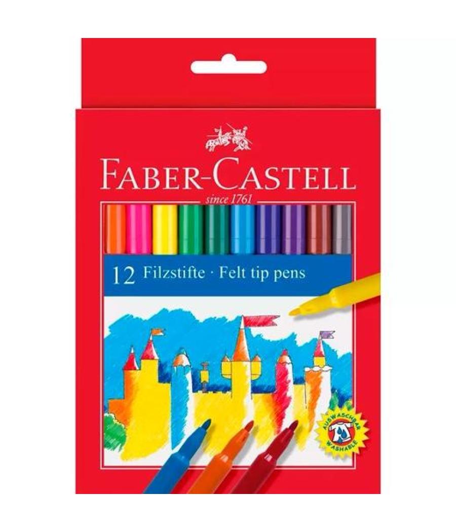Faber castell rotuladores standard colores surtidos estuche 12 ud
