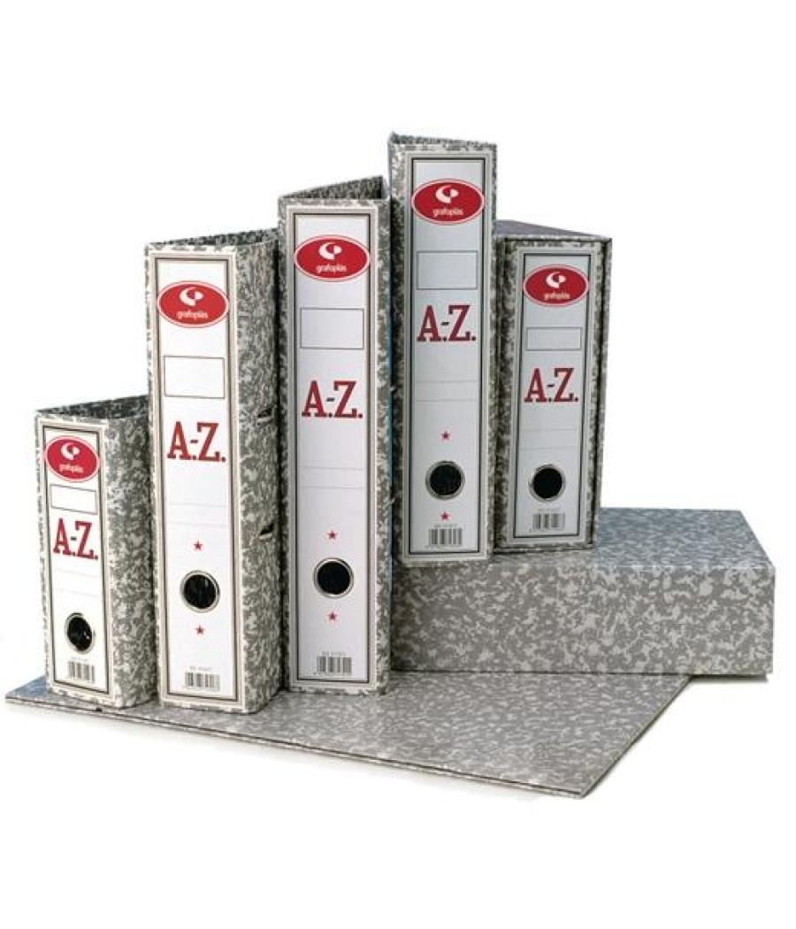Grafoplás estuche archivador classic folio cartón forrado papel 2mm gris