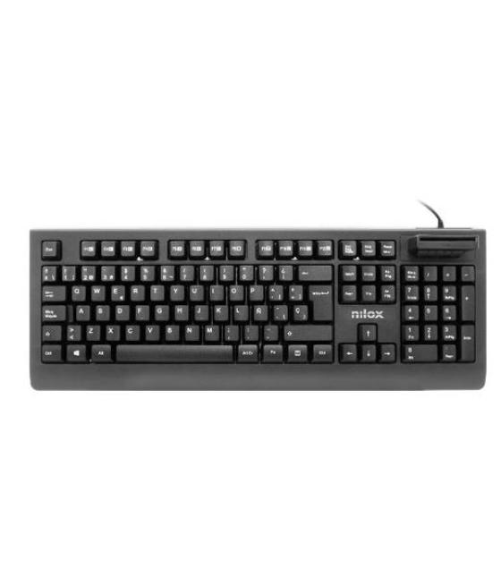 Nilox teclado usb con lector dni compatible dni 4.0 y tarjeta sanitaria