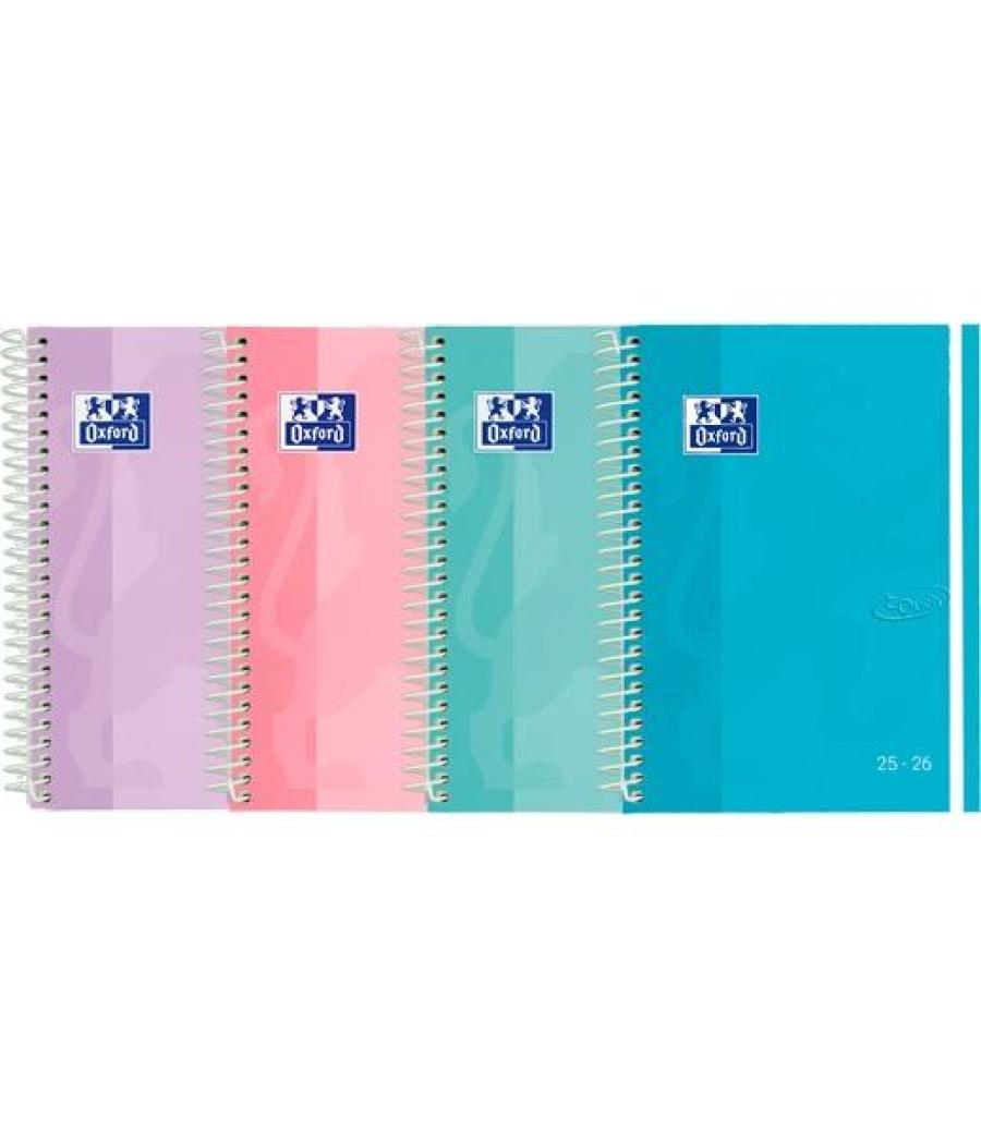 Oxford agenda escolar touch pastel espiral 4º sv t/extradura c/surtidos 2025-2026 castellano