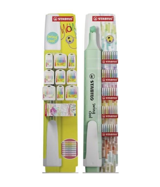 Stabilo marcadores fluorescentes swing cool / pastel / naturecolors expositor wow 300 ud individuales + 60 estuches