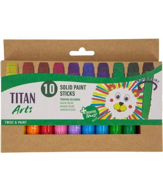 Titan arts témpera en barra c/surtidos estuche 10 ud