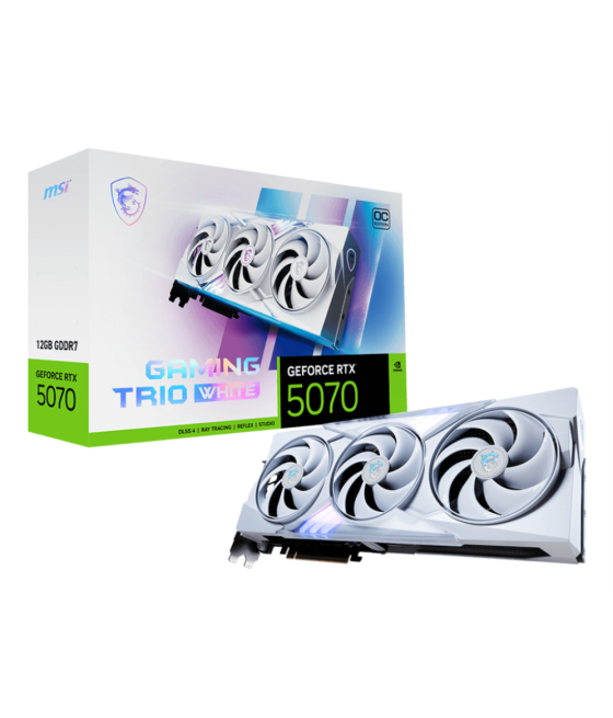 Tarjeta grafica msi rtx 5070 12 gb gaming trio oc white