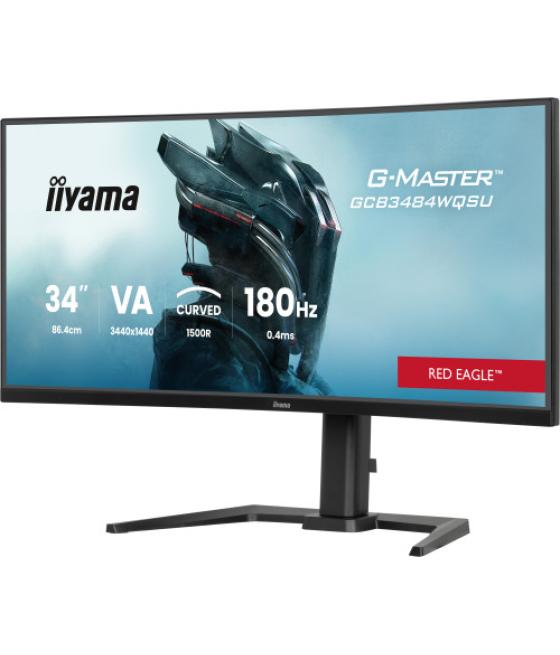 Monitor iiyama g-master gcb3484wqsu-b1, 34", curvatura 1500r, 180hz, 500cd