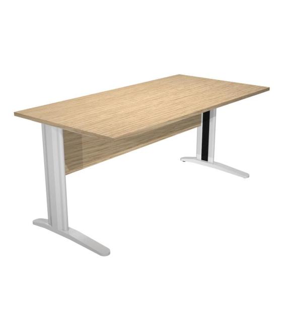 Artexport mesa escritorio presto 160 con patas de metal tablero 22mm roble