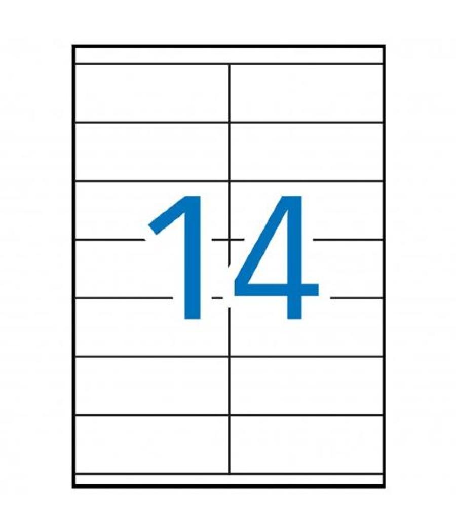 Multi-3 etiquetas adhesivas 105x40mm inkjet/láser c/rectos 14 x 100h blanco