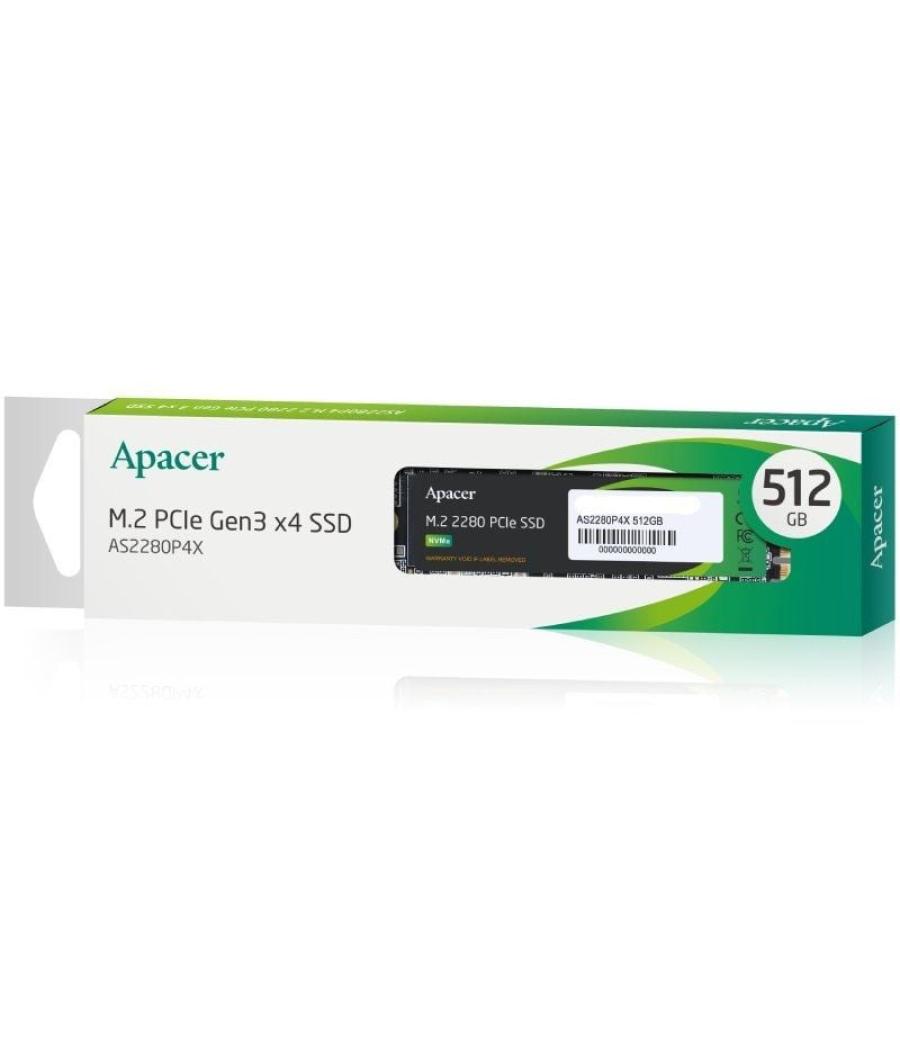 Disco ssd apacer as2280p4x 512gb/ m.2 2280 pcie/ full capacity
