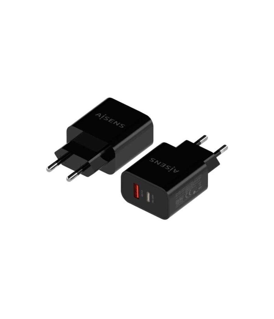 Aisens cargador 20w usb-c pd3.0 usb-a qc3.0 negro Aisens cargador 20w usb-c pd3.0 usb-a qc3.0 negro