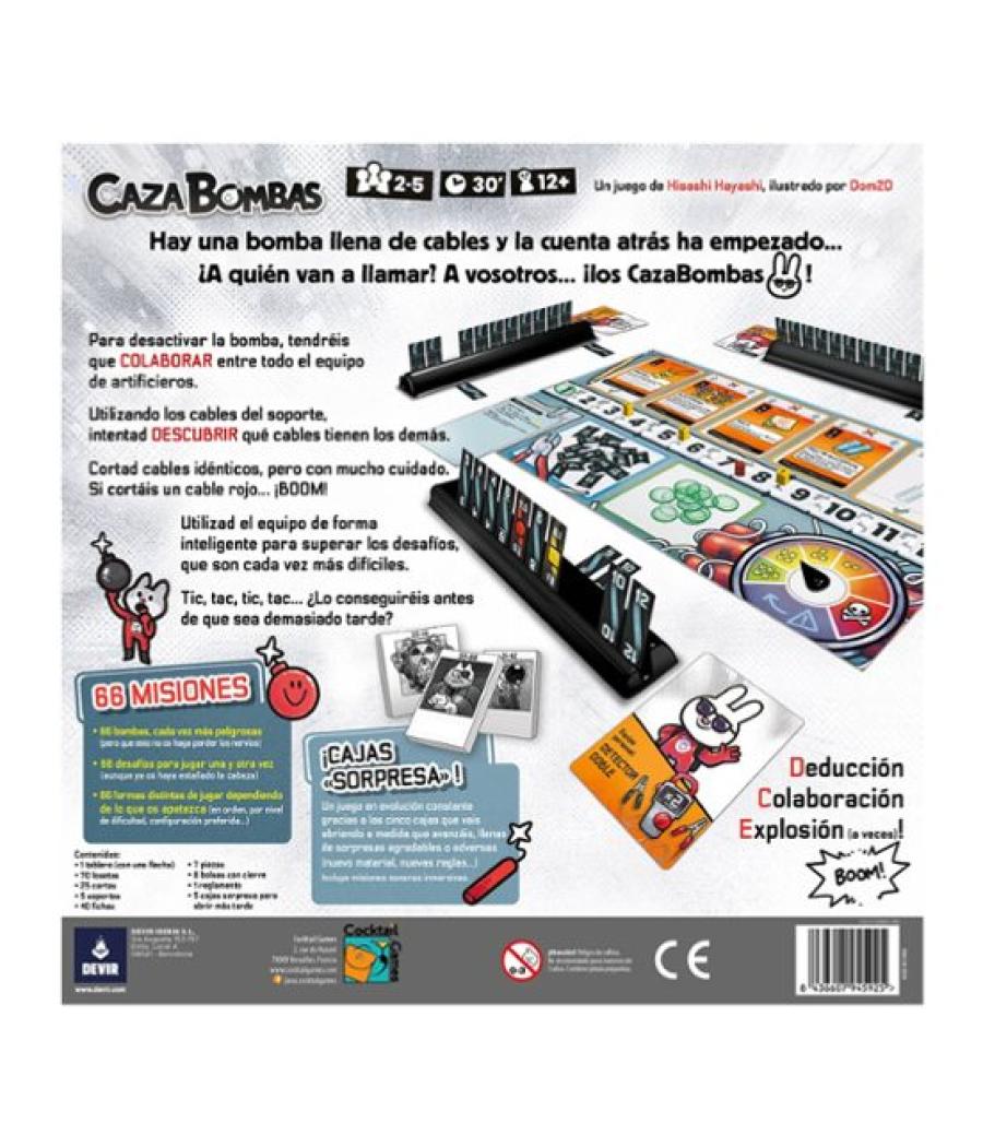 Juego de mesa caza bombas