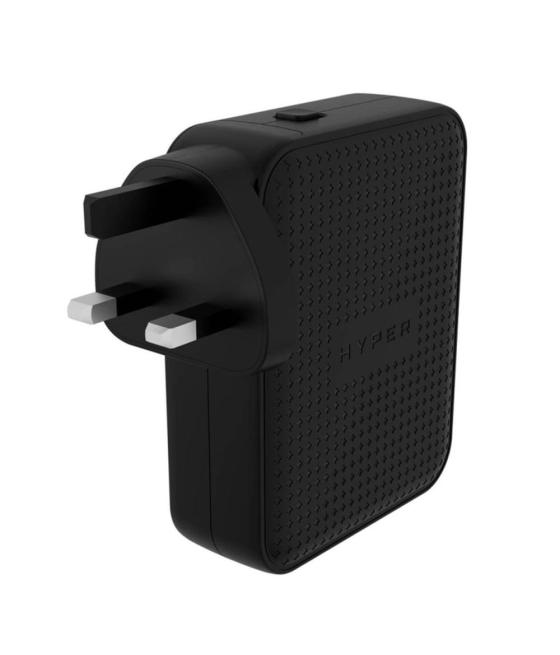 Cargador de pared ingles hyper 3 x usb tipo c 1 x usb tipo a negro