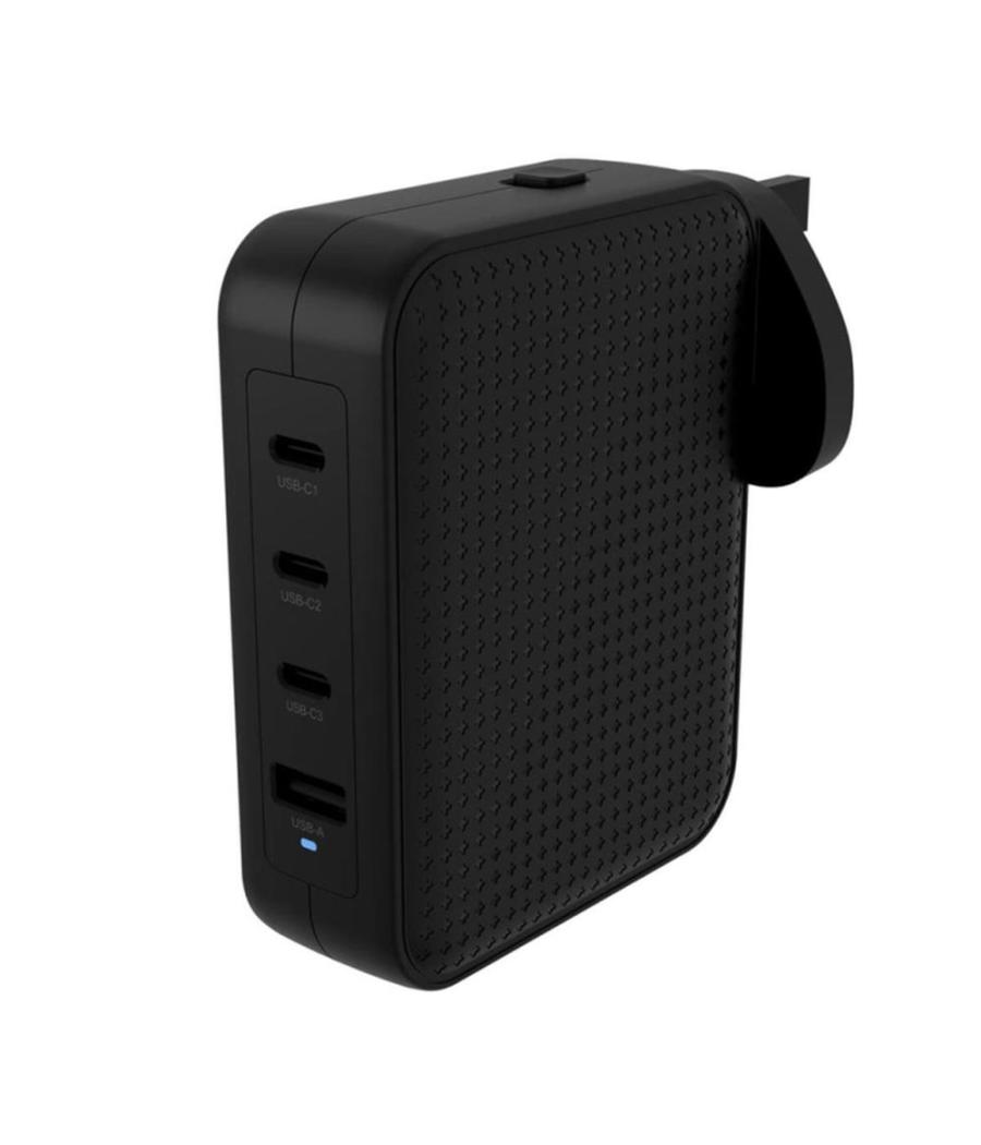 Cargador de pared ingles hyper 3 x usb tipo c 1 x usb tipo a negro