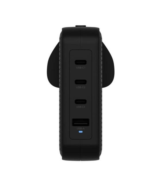 Cargador de pared ingles hyper 3 x usb tipo c 1 x usb tipo a negro