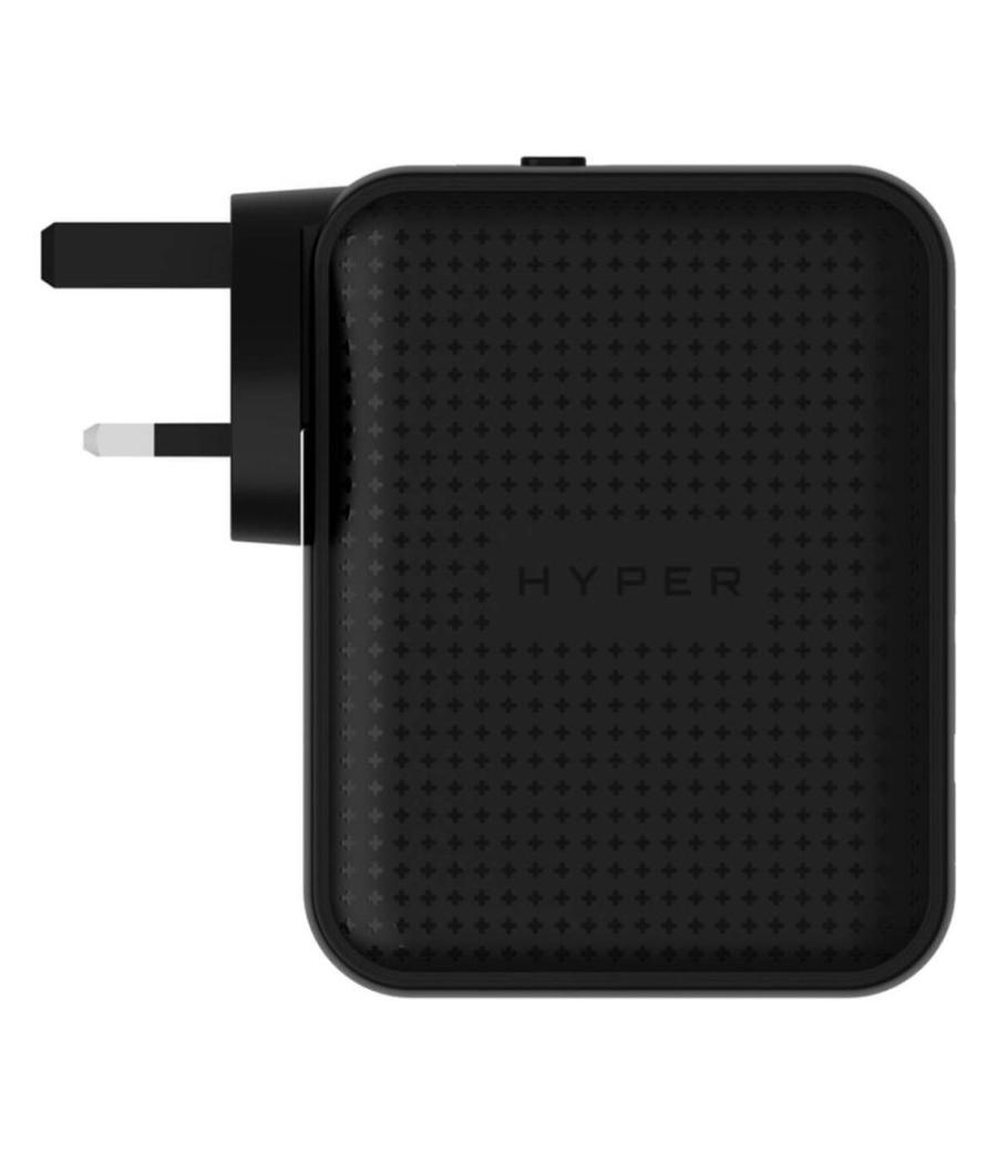 Cargador de pared ingles hyper 3 x usb tipo c 1 x usb tipo a negro