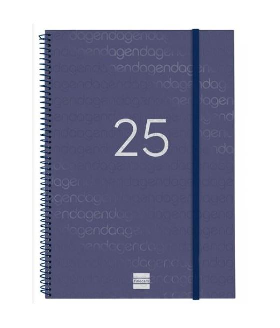 Finocam agenda anual year espiral e40-210x297mm svv azul 2025