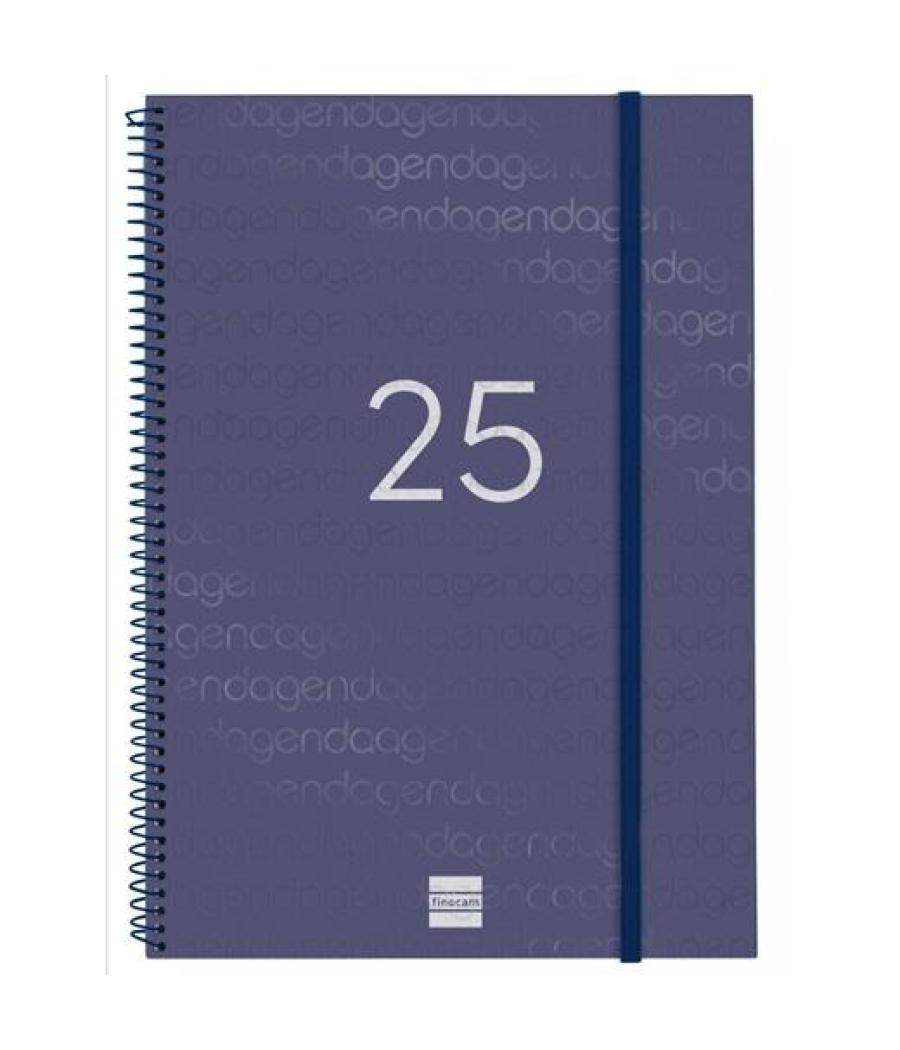 Finocam agenda anual year espiral e40-210x297mm svv azul 2025