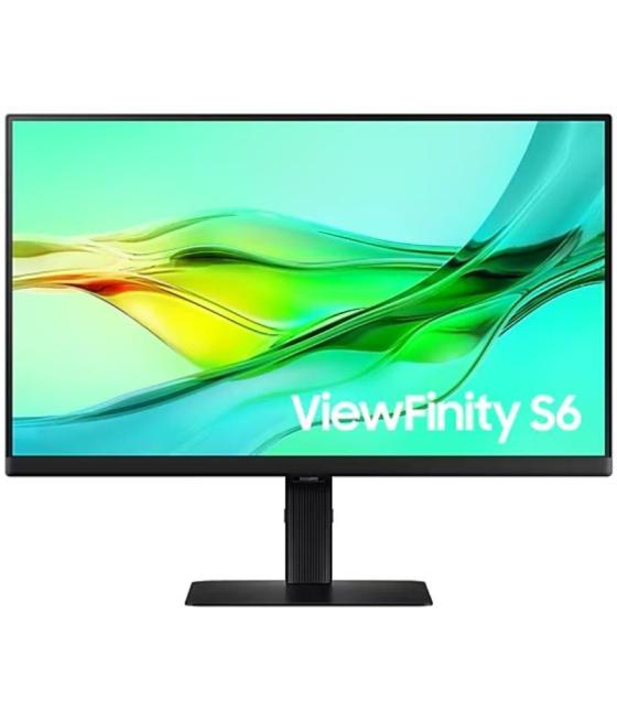 Monitor profesional samsung viewfinity s6 s24d604uau 24'/ qhd/ regulable en altura/ negro