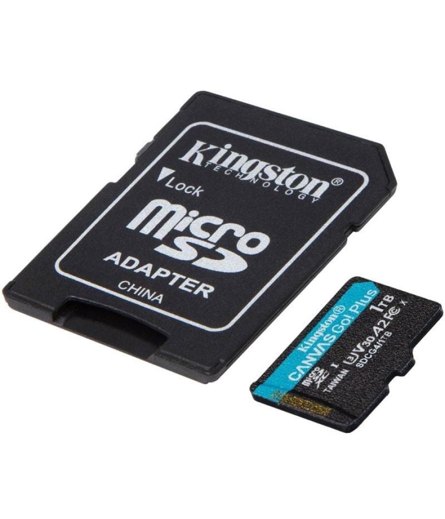 Tarjeta de memoria kingston canvas go! plus 1tb microsd xc con adaptador/ clase 10/ 200mbs