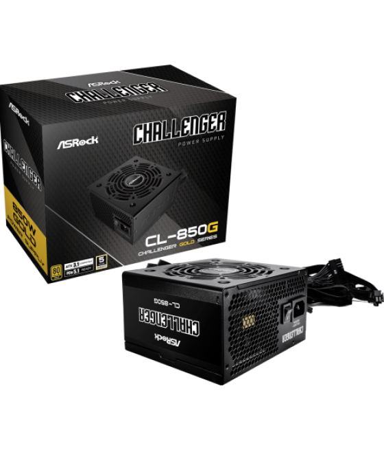 Asrock challenger cl-850g unidad de fuente de alimentación 850 w 20+4 pin atx atx negro