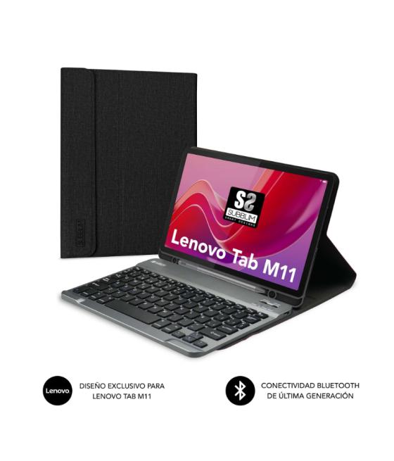 Funda + teclado tablet keytab pro bt lenovo m11 11'' negro subblim