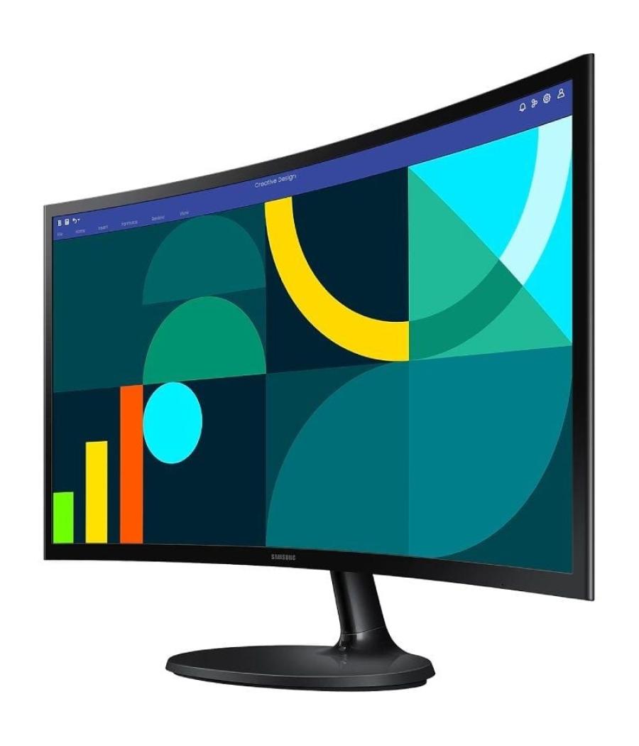 Monitor profesional curvo samsung essential monitor s3 s36gd s24d364gau/ 24'/ full hd/ negro