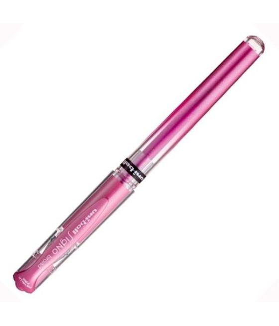 Uniball rollerball signo broad um-153 1.0mm rosa metálico
