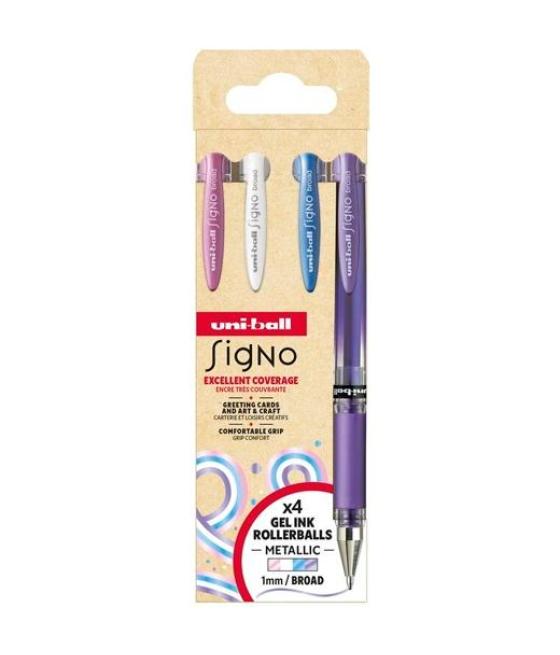 Uniball rollerball signo broad um-153 1.0mm surtido no.2 set 4 ud