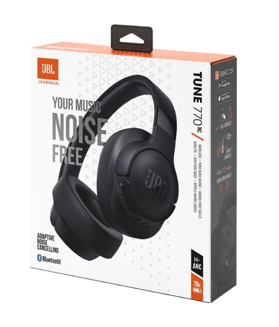 Auriculares inalámbricos jbl tune 770nc/ con micrófono/ bluetooth/ negros