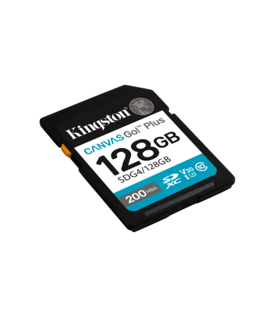 Kingston technology 128gb sdxc canvas go plus gen4 200mb/s c10 uhs-i u3 v30