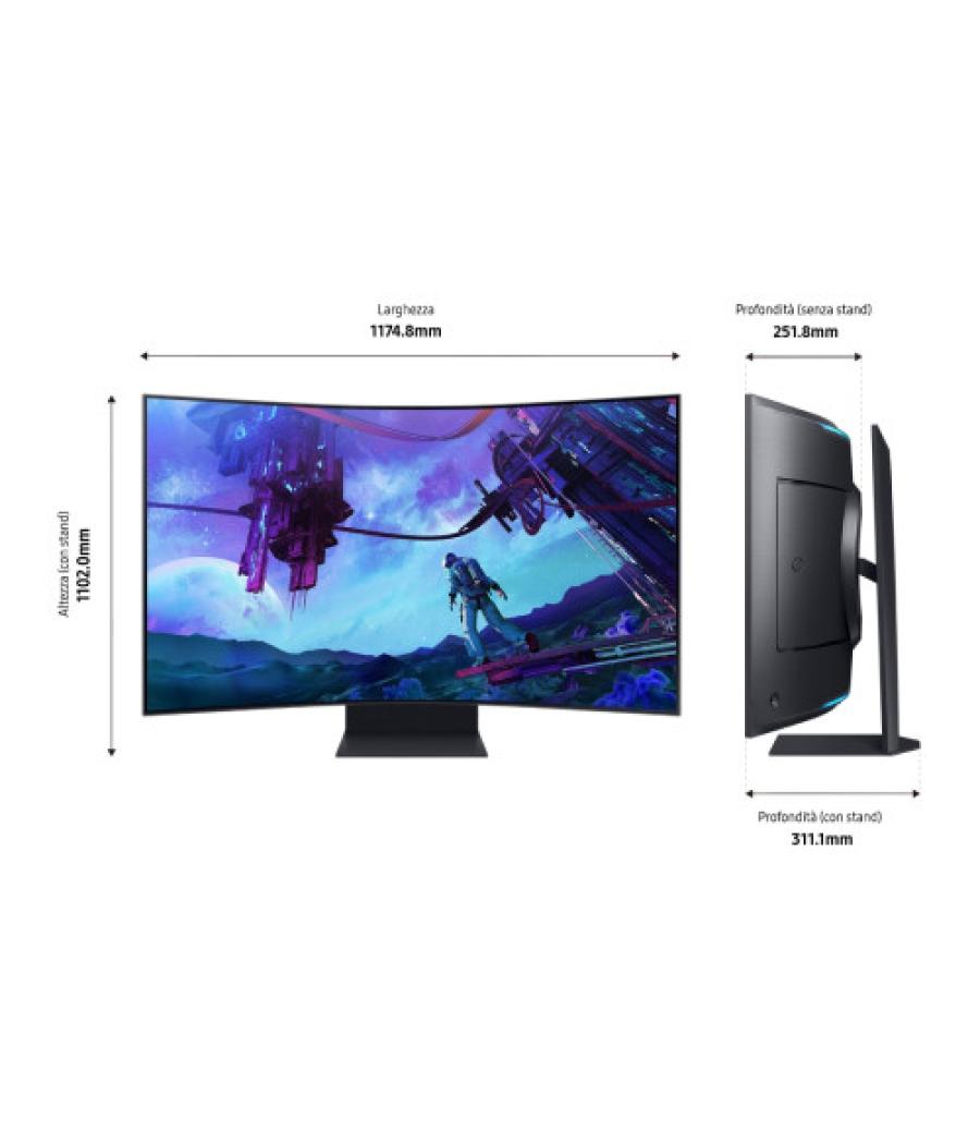 Samsung odyssey s55cg970nu pantalla para pc 139,7 cm (55") 3840 x 2160 pixeles 4k ultra hd led negro