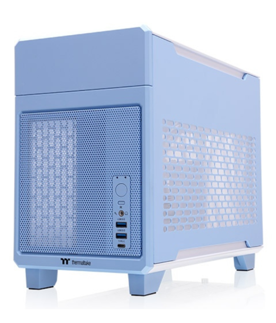Caja thermaltake tr100 mini-itx usb 3.2 c x 1 usb 3.0 x 2 sn fuente azul