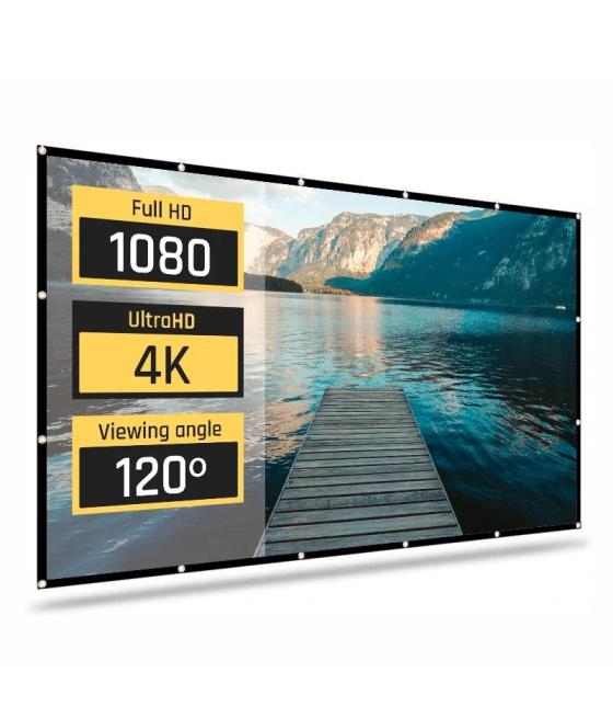 Iggual pack mini proyector + pantalla 120" plegabl