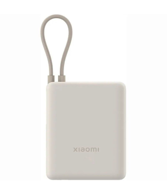 Power bank 10000mah 33w cable integrado usb-c beige xiaomi