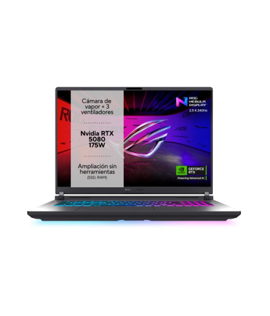 Asus rog strix g18 g815lw-s9046 - ordenador portátil gaming de 18" wqxga 240hz (core ultra 9 275hx, 32gb ram, 1tb ssd, rtx 5080 