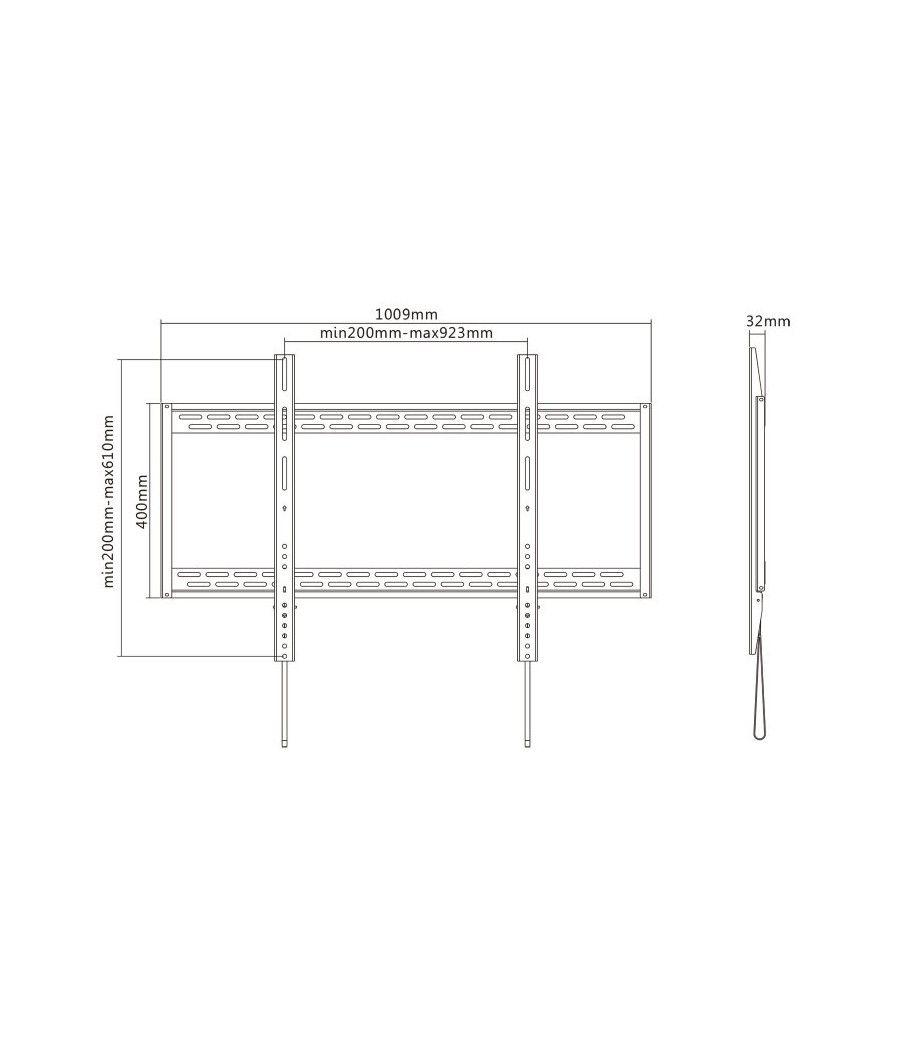 Tooq LP41130F-B Soporte Pared  fijo 60-100"  130Kg - Imagen 12