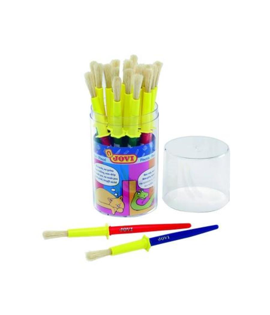 Jovi school pinceles escolares medianos pelo cerda bote de 20