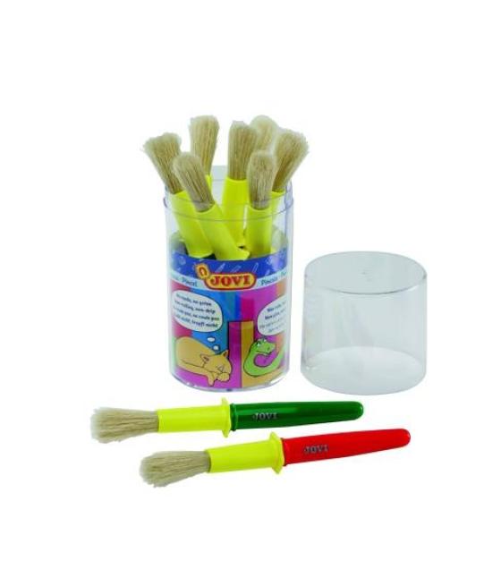 Jovi school pinceles escolares gruesos pelo cerda bote de 9
