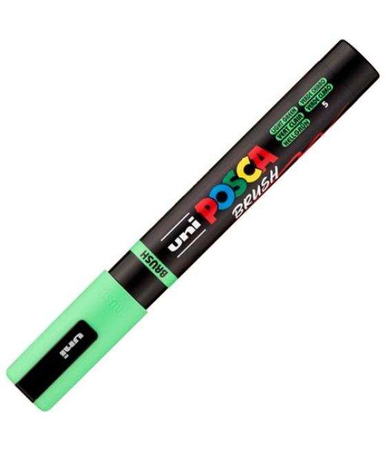Posca marcador pc-5br brush punta m semiflexible verde claro