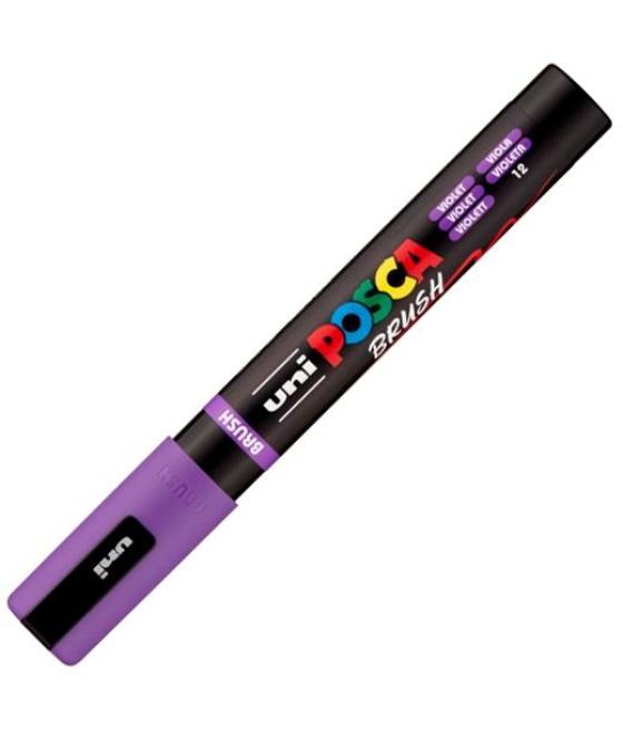 Posca marcador pc-5br brush punta m semiflexible violeta