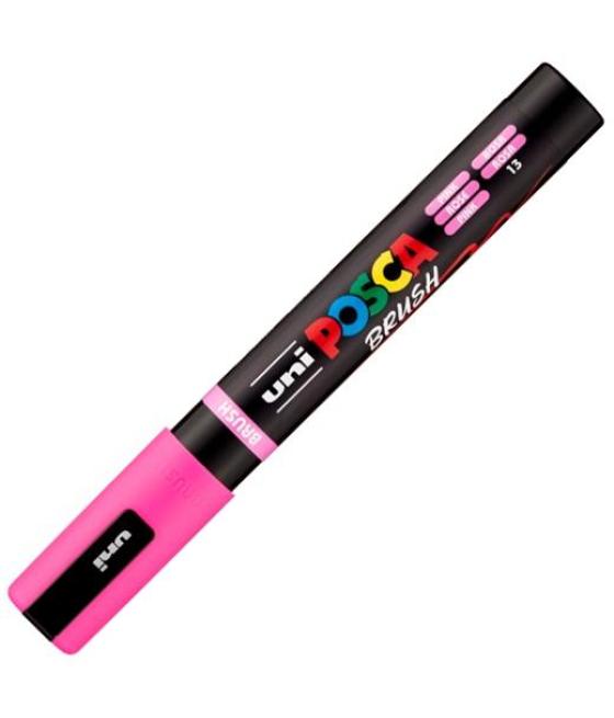Posca marcador pc-5br brush punta m semiflexible rosa