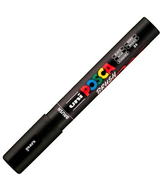 Posca marcador pc-5br brush punta m semiflexible negro