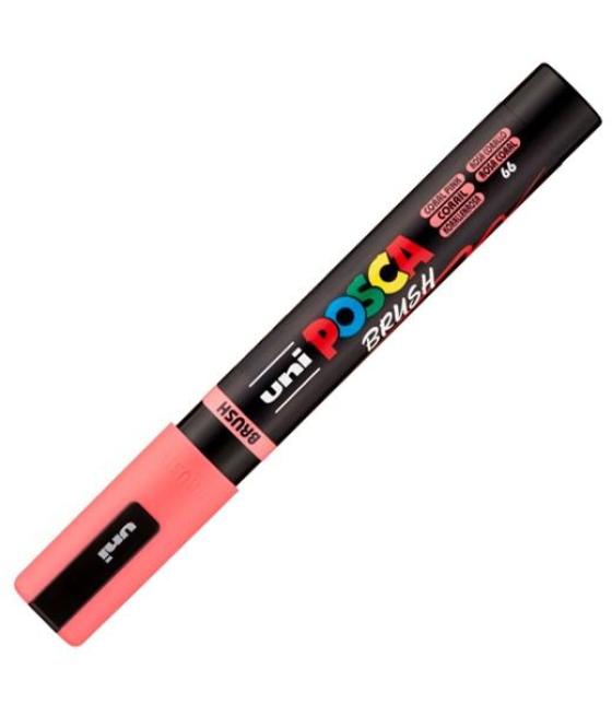 Posca marcador pc-5br brush punta m semiflexible rosa coral