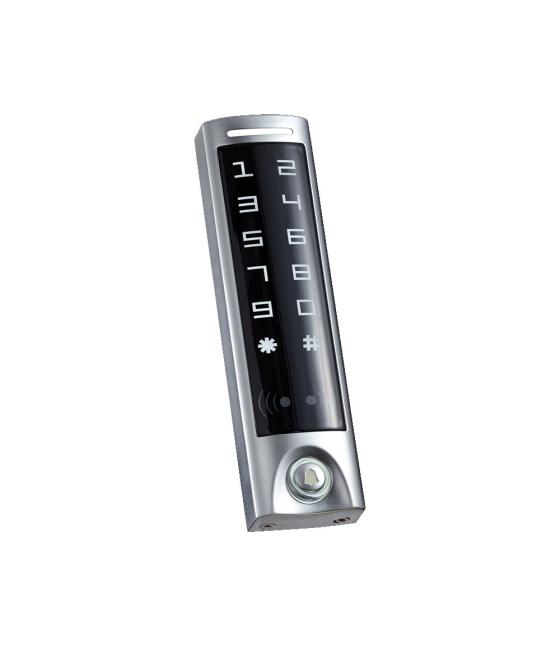 Teclado capacitivo autónomo resistente al agua y antivandálico con lector de proximidad EM y HID 125KHz integrado