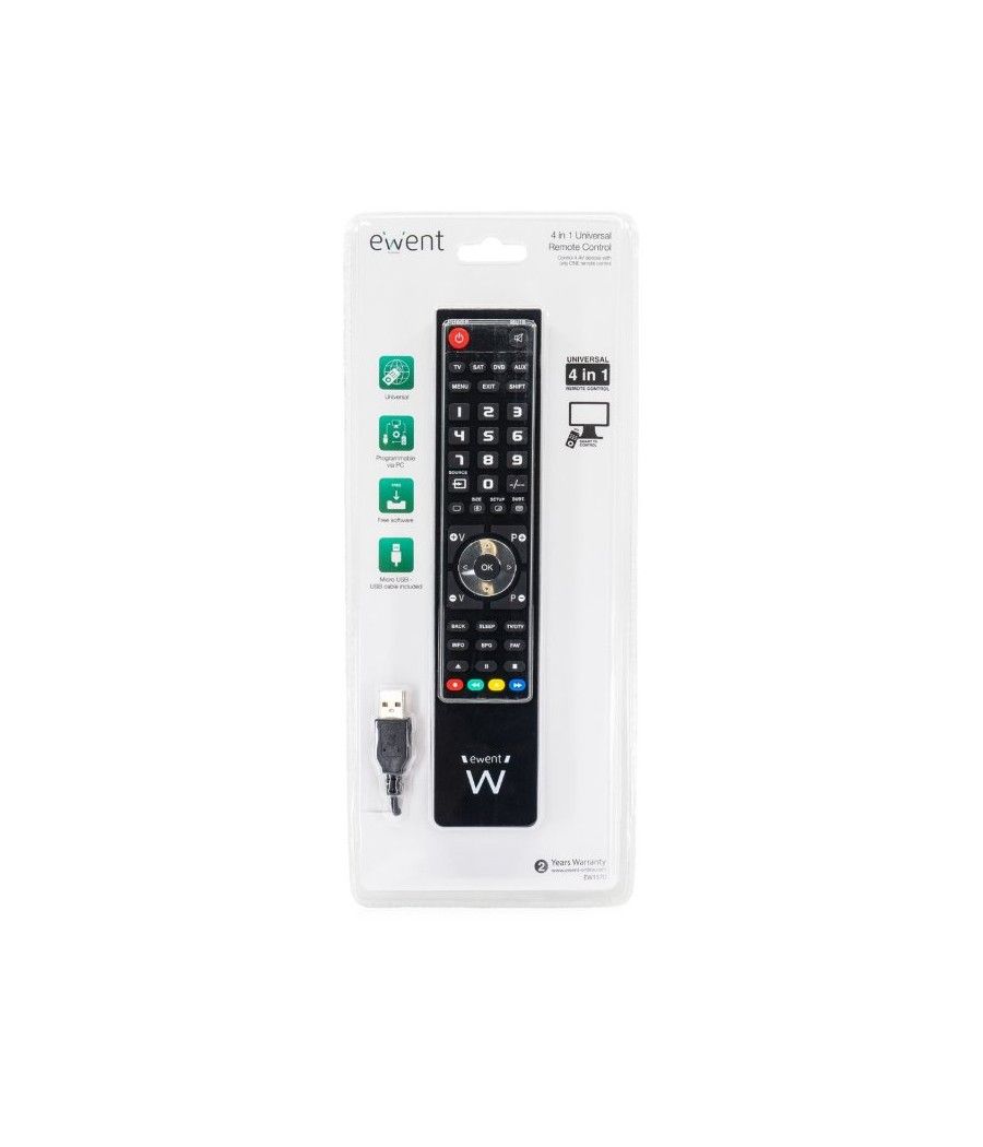 EWENT EW1570 Mando TV 4 en 1 programable x cable - Imagen 11