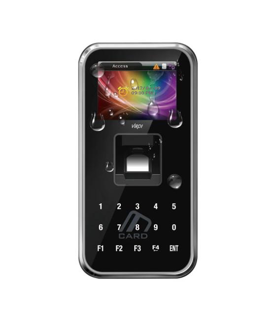 Lector biométrico ViRDI para Control de Acceso y Presencia con lector de tarjetas EM 125KHz y pantalla táctil de 2,8" in
