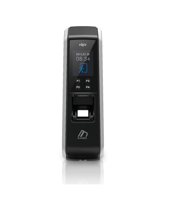 Lector biométrico ViRDI para Control de Acceso y Presencia con lector de tarjetas MIFARE 13,56MHz y pantalla táctil de 1