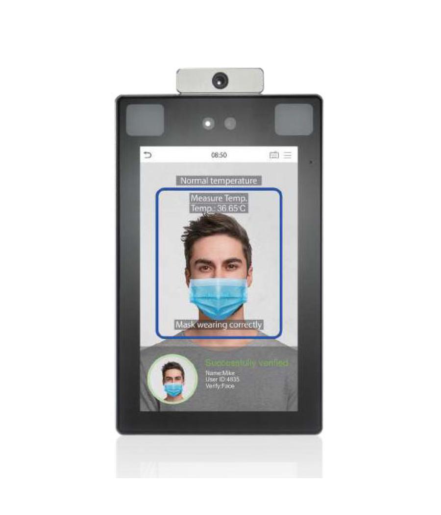 Terminal multibiométrico ZKTeco con reconocimiento facial, de palma con detección de fiebre para Control de Accesos