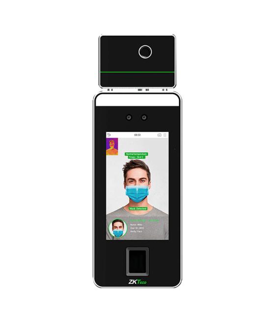 Terminal ZKTeco de medición de temperatura de imagen verificación facial, de palma y térmica