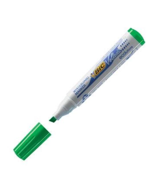 Velleda marcador pizarra blanca ecolutions 1751 punta biselada verde caja 12 ud