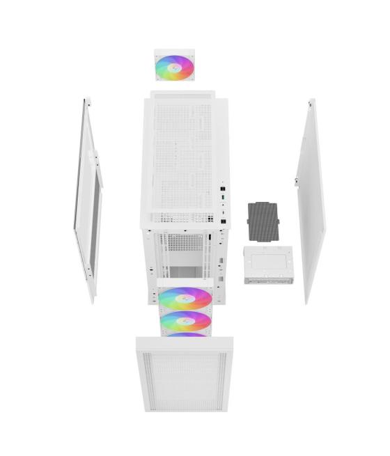 Caja ordenador gaming deepcool ch560 rgb e - atx cristal templado blanca