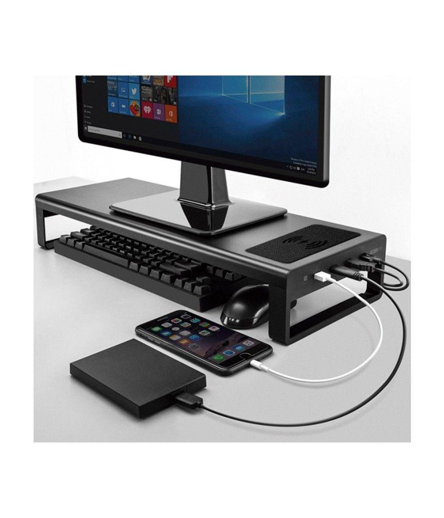 iggual Soporte monitor USB 3.0 y carga inalámbrica - Imagen 8